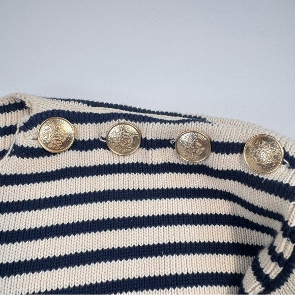 Sezane Navy and Cream Striped Sweater - Picture 9 of 14